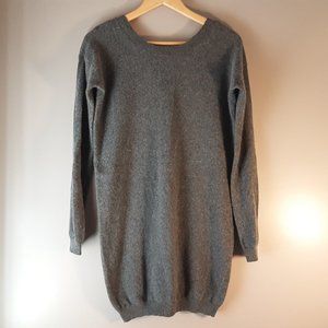 Aritzia Babaton Grey Scoop Back Sweater Long Wool Cashmere Size XS